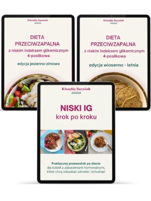 Pakiet dieta z niskim IG: Przewodnik po diecie + Jadłospisy na cały rok
